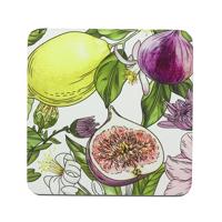 Altom Lemon parafa poháralátét, 10 x 10 cm, 4 db-o szett