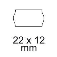 Árazószalag Fehér 1 soros 14,5m (22x12mm) 1200db/tekercs