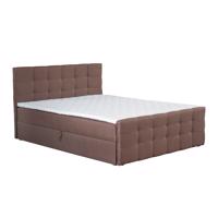 Boxspring ágy, 140x200, barna, BEST