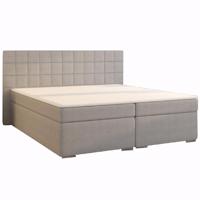 Boxspring ágy, 160x200, szürke, NAPOLI MEGAKOMFORT