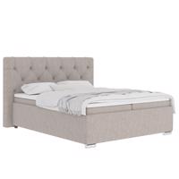 Boxspring ágy 180x200, szürkésbarna Taupe, MORINA