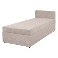 Boxspring ágy, egyszemélyes, bézs, 90x200, univerzális, SUPA