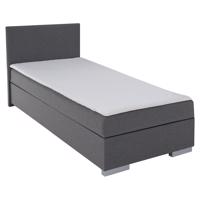 Boxspring ágy, egyszemélyes, szürke, 90x200, univerzális, ADARA