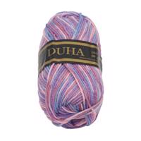 DUHA fonal rózsaszín, lila, kék, 50 g / 150 m, lila