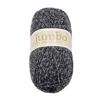 JUMBO fekete melírozott fonal, 100 g / 147 m, fehér + fekete