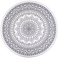 Mandala darabszőnyeg, szürke, 82 cm