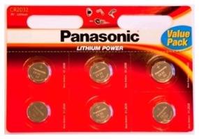 Panasonic Lithium Gombelem CR2032 3V B6