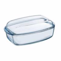 Pyrex üveg sütőedény, fedővel, 6,7 l