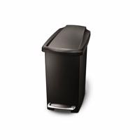 Simplehuman Slim pedálos szemetes 10 L, fekete