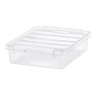 SmartStore Classic tárolódoboz fehér klipszekkel, 1 l, 1 l