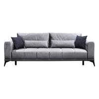 Szétnyitható kanapé, világosszürke/szürke, GRACE BIG SOFA