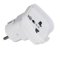 Travel adapter white, Utazó elosztó, fehér EU