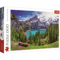 Trefl Puzzle Oeschinen tó, Alpok 1500 darab