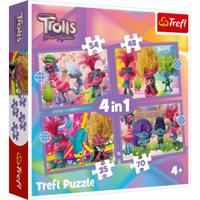 Trefl Trollok 3 színes kaland puzzle, 4v1 (35, 48, 54, 70 darab)