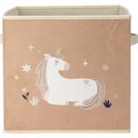 Unicorn dream gyerek textil doboz bézs,32 x 32 x 30 cm