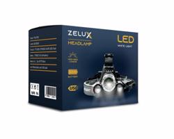 Zelux Led akkumulátoros fejlámpa, töltő + akkumulátor