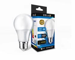 Zelux Led Globe A60 8W E27 4000K Gömb Izzó