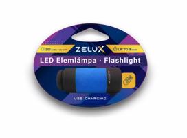 Zelux Led USB tölthető Elemlámpa 0,5W kék